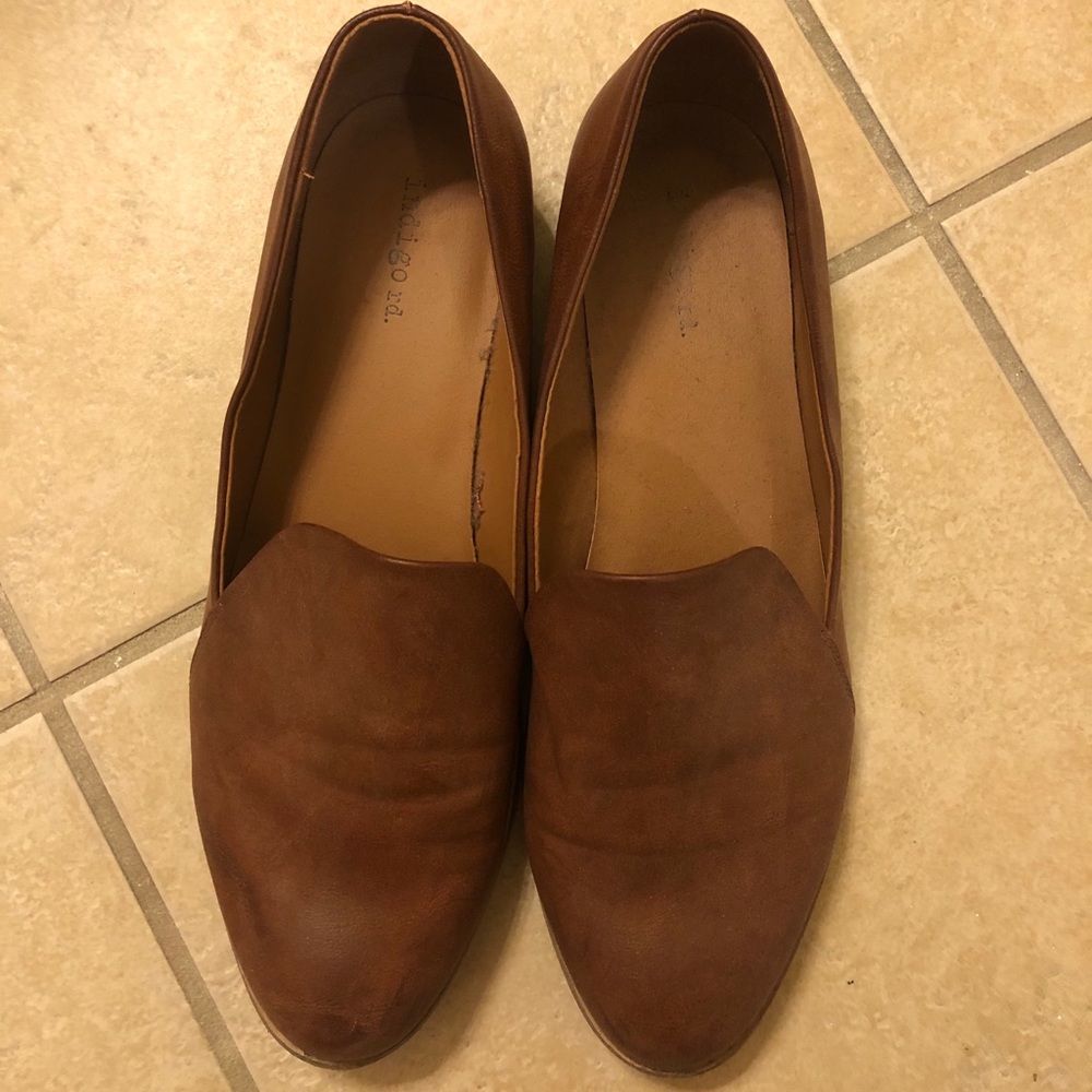 Faux-leather loafers